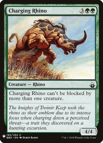 Image for Charging Rhino (192) [The List Reprints]