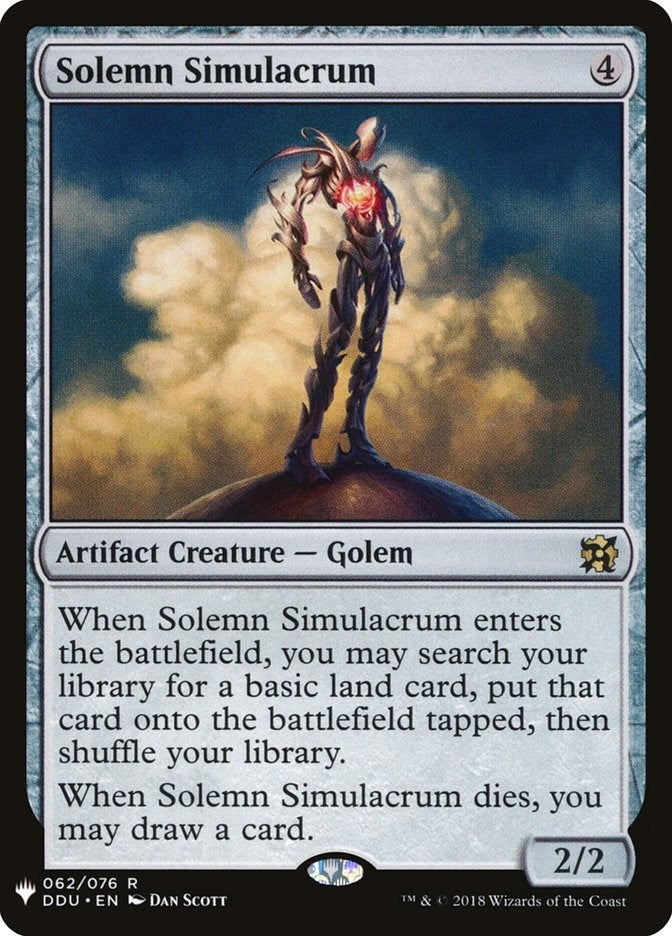 Image for Solemn Simulacrum (62) [The List Reprints]