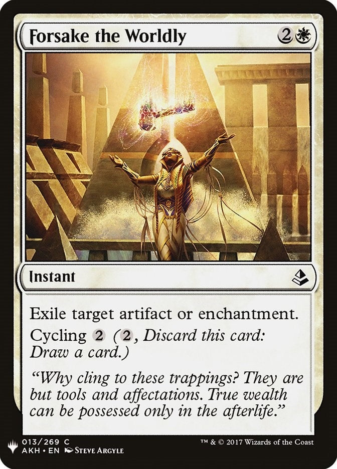 Image for Forsake the Worldly (13) [The List Reprints]