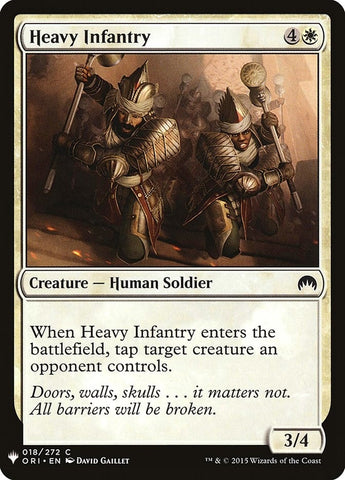 Image for Heavy Infantry (18) [The List Reprints]
