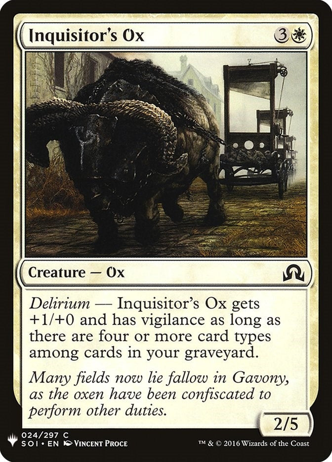 Image for Inquisitor's Ox (24) [The List Reprints]