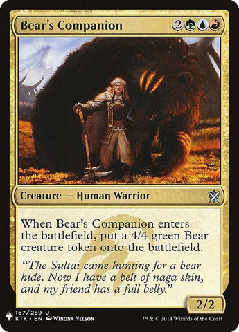 Image for Bear's Companion (167) [The List Reprints]
