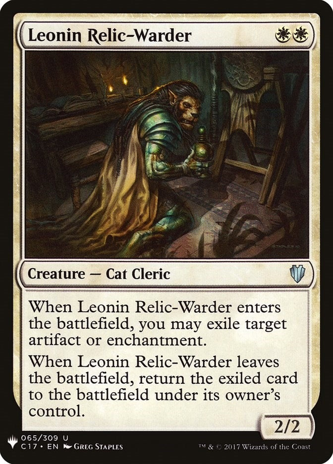 Image for Leonin Relic-Warder (C17) (65) [The List Reprints]