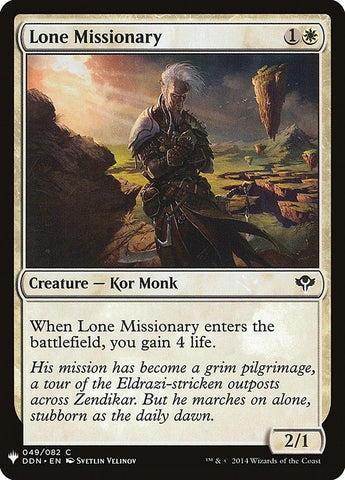 Image for Lone Missionary (49) [The List Reprints]