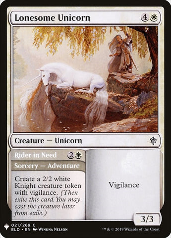 Image for Lonesome Unicorn (21) [The List Reprints]