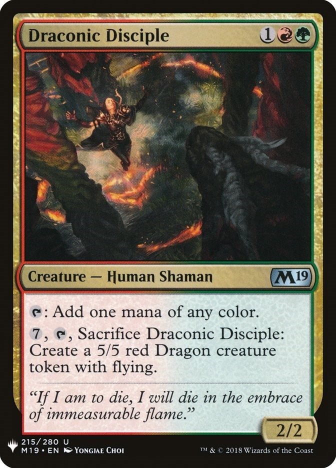Image for Draconic Disciple (215) [The List Reprints]