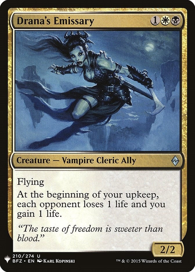 Image for Drana's Emissary (210) [The List Reprints]