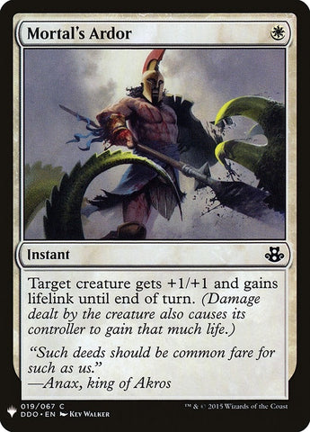 Image for Mortal's Ardor (19) [The List Reprints]
