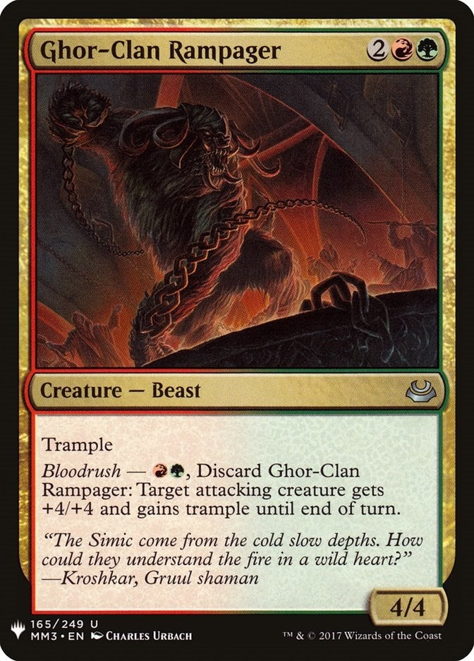 Image for Ghor-Clan Rampager (165) [The List Reprints]