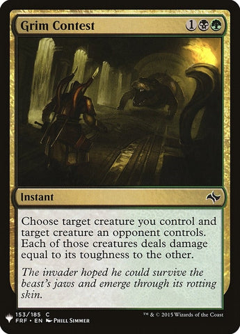 Image for Grim Contest (153) [The List Reprints]