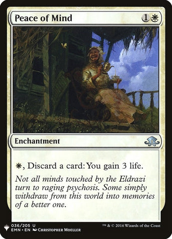Image for Peace of Mind (36) [The List Reprints]