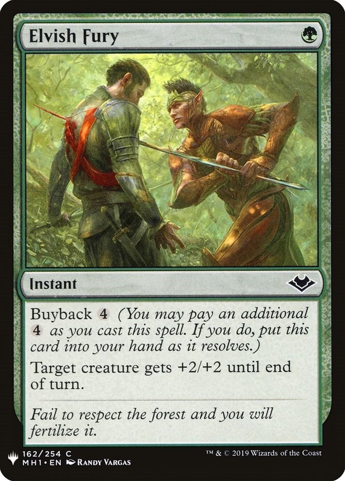 Image for Elvish Fury (162) [The List Reprints]