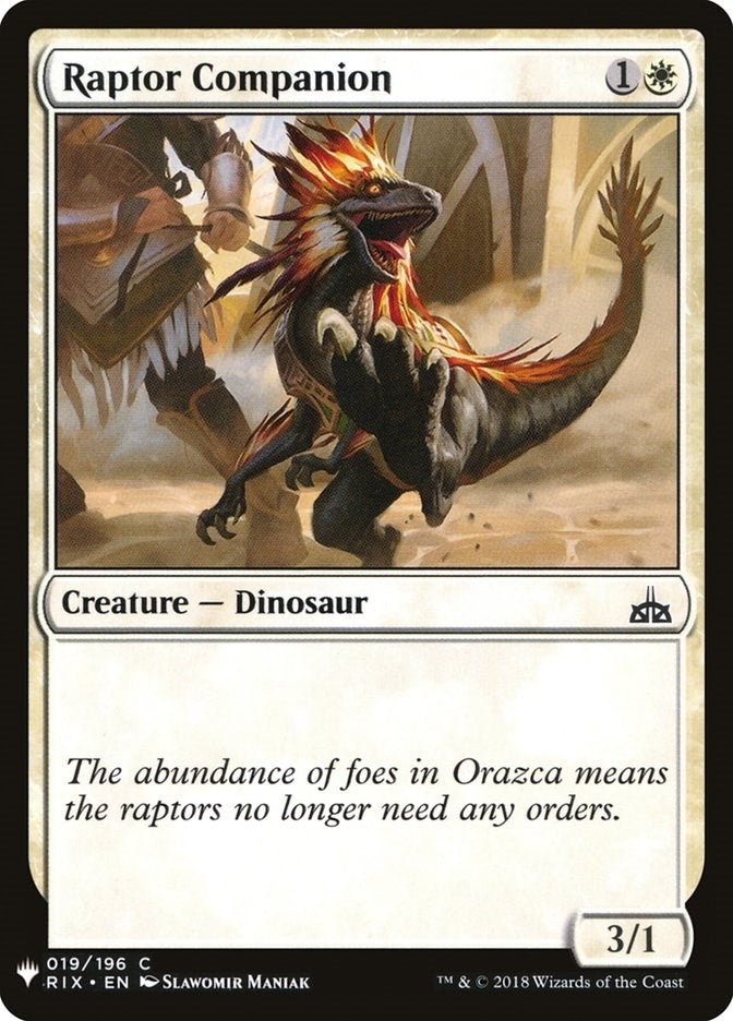 Image for Raptor Companion (19) [The List Reprints]