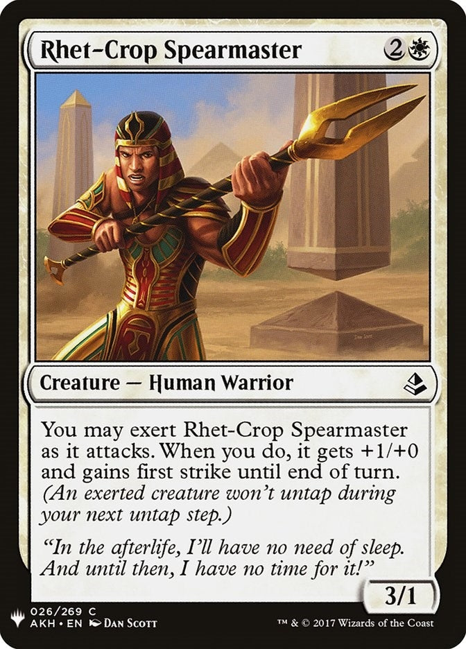 Image for Rhet-Crop Spearmaster (26) [The List Reprints]