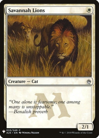 Image for Savannah Lions (33) [The List Reprints]