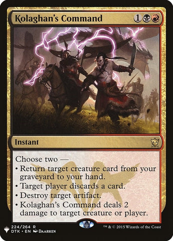 Image for Kolaghan's Command (224) [The List Reprints]
