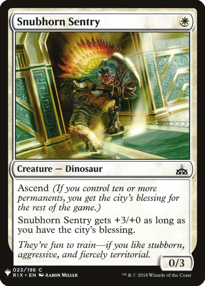 Image for Snubhorn Sentry (23) [The List Reprints]