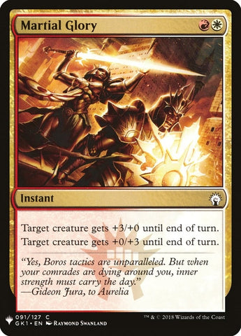 Image for Martial Glory (91) [The List Reprints]