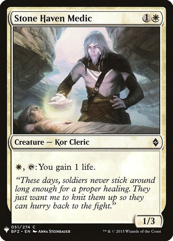 Image for Stone Haven Medic (51) [The List Reprints]