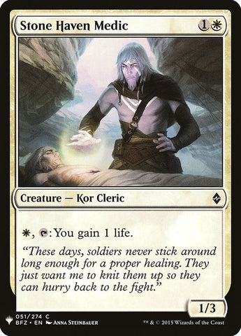 Image for Stone Haven Medic (51) [The List Reprints]