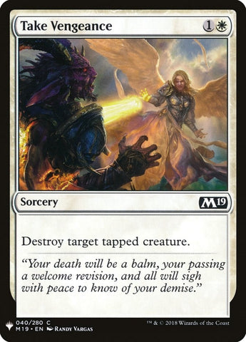 Image for Take Vengeance (40) [The List Reprints]