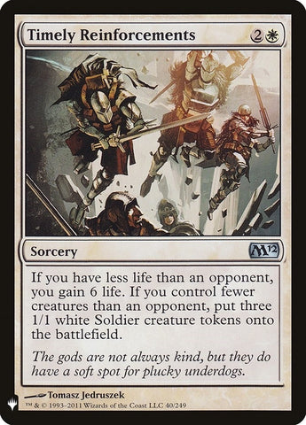 Image for Timely Reinforcements (40) [The List Reprints]