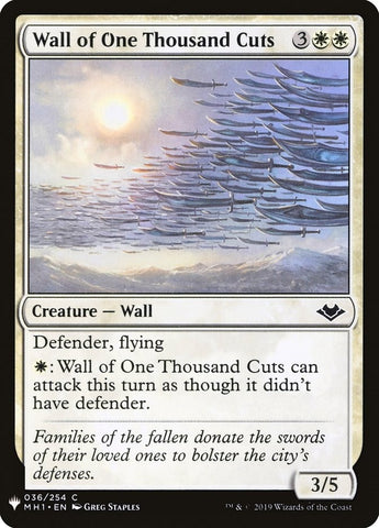 Image for Wall of One Thousand Cuts (36) [The List Reprints]