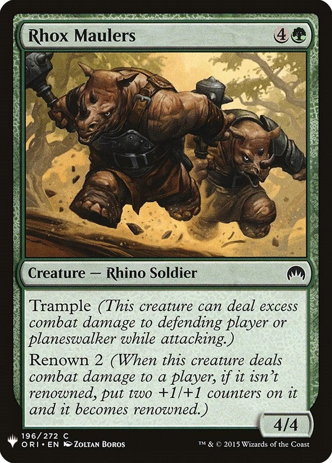 Image for Rhox Maulers (196) [The List Reprints]