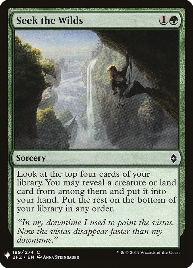 Image for Seek the Wilds (189) [The List Reprints]