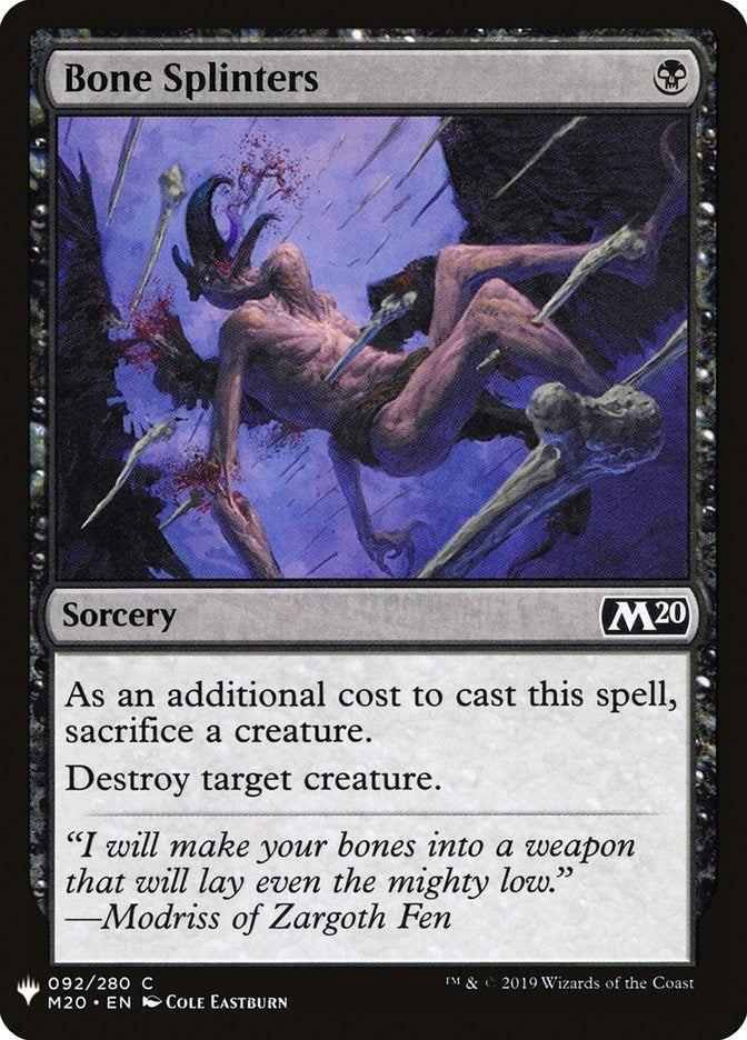 Image for Bone Splinters (92) [The List Reprints]