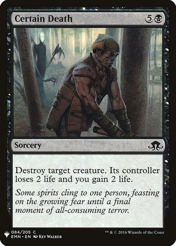 Image for Certain Death (84) [The List Reprints]