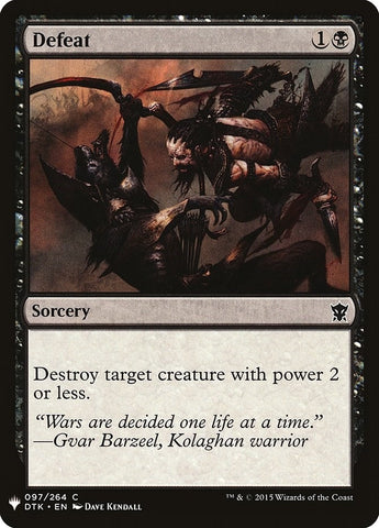 Image for Defeat (97) [The List Reprints]
