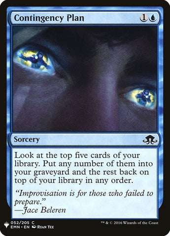 Image for Contingency Plan (52) [The List Reprints]