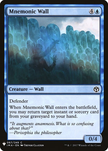 Image for Mnemonic Wall (67) [The List Reprints]