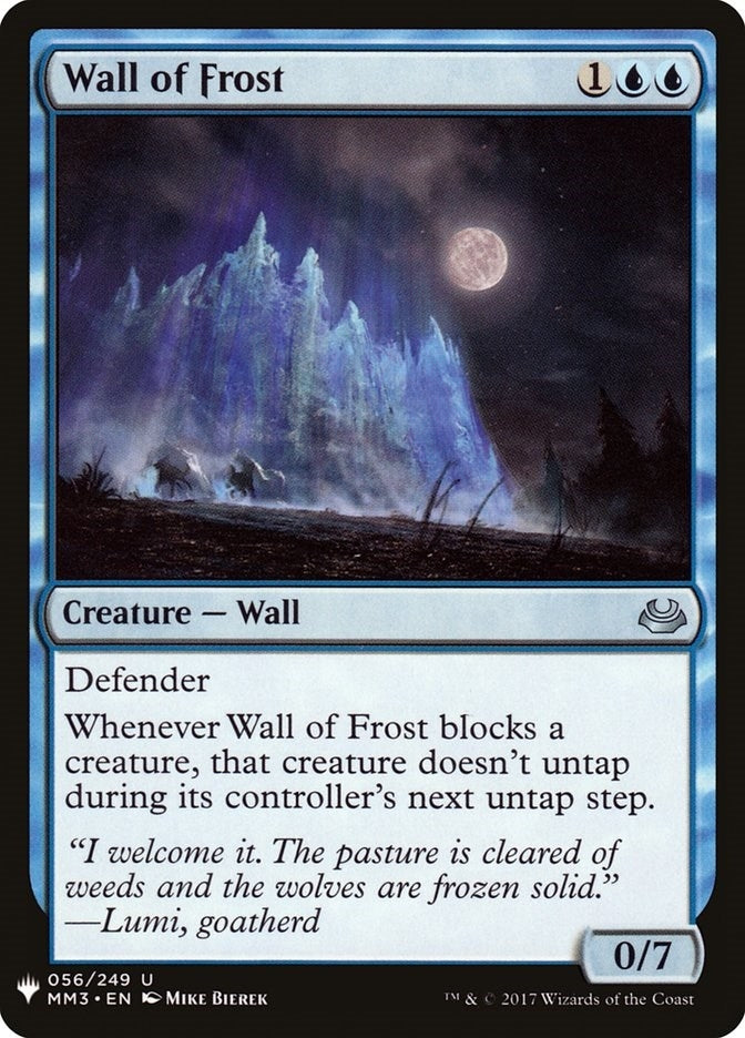 Image for Wall of Frost (56) [The List Reprints]