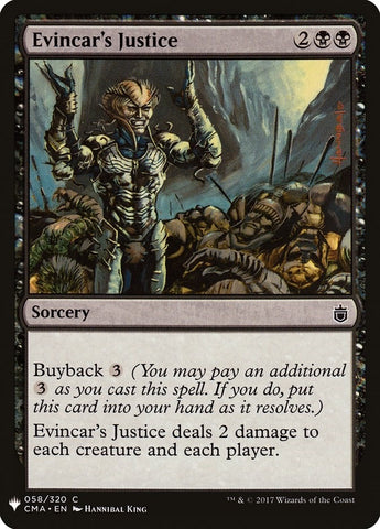 Image for Evincar's Justice (58) [The List Reprints]