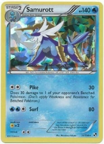 Image for Samurott - 31/114 (Cracked Ice Holo) (031/114) - Pokemon