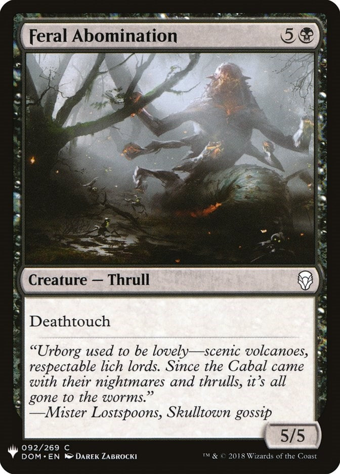Image for Feral Abomination (92) [The List Reprints]