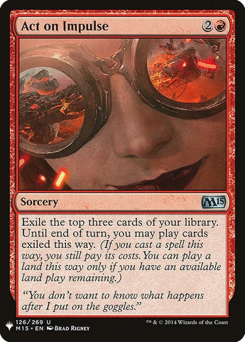 Image for Act on Impulse (126) [The List Reprints]