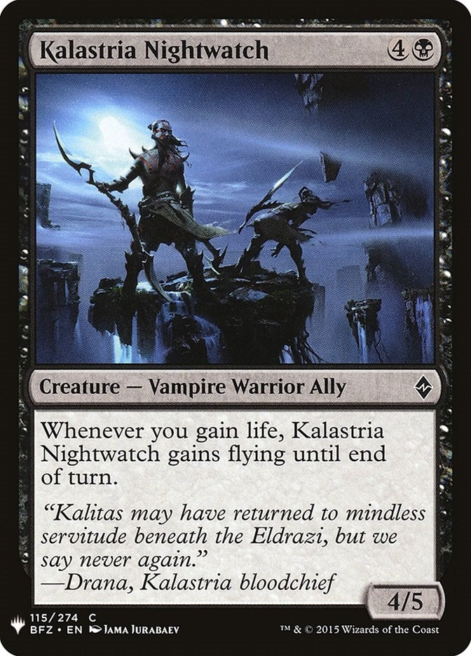 Image for Kalastria Nightwatch (115) [The List Reprints]
