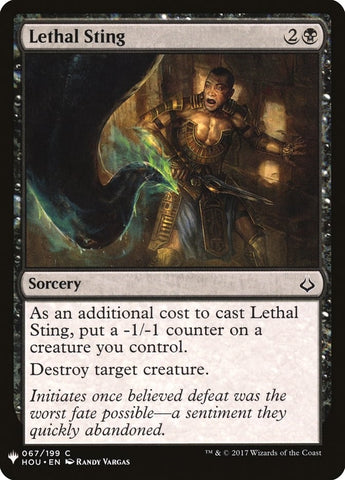 Image for Lethal Sting (67) [The List Reprints]