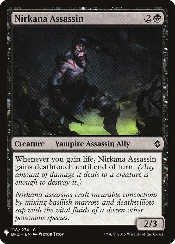 Image for Nirkana Assassin (118) [The List Reprints]