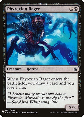 Image for Phyrexian Rager (62) [The List Reprints]