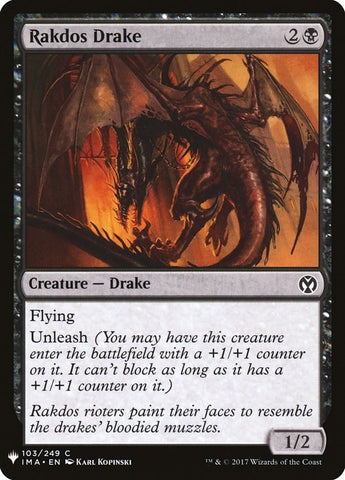 Image for Rakdos Drake (103) [The List Reprints]