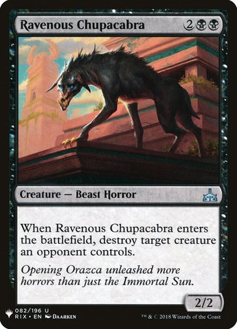 Image for Ravenous Chupacabra (82) [The List Reprints]