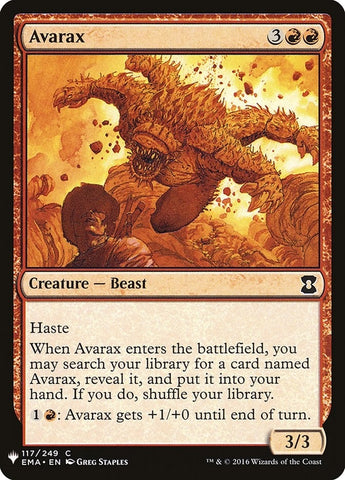 Image for Avarax (117) [The List Reprints]