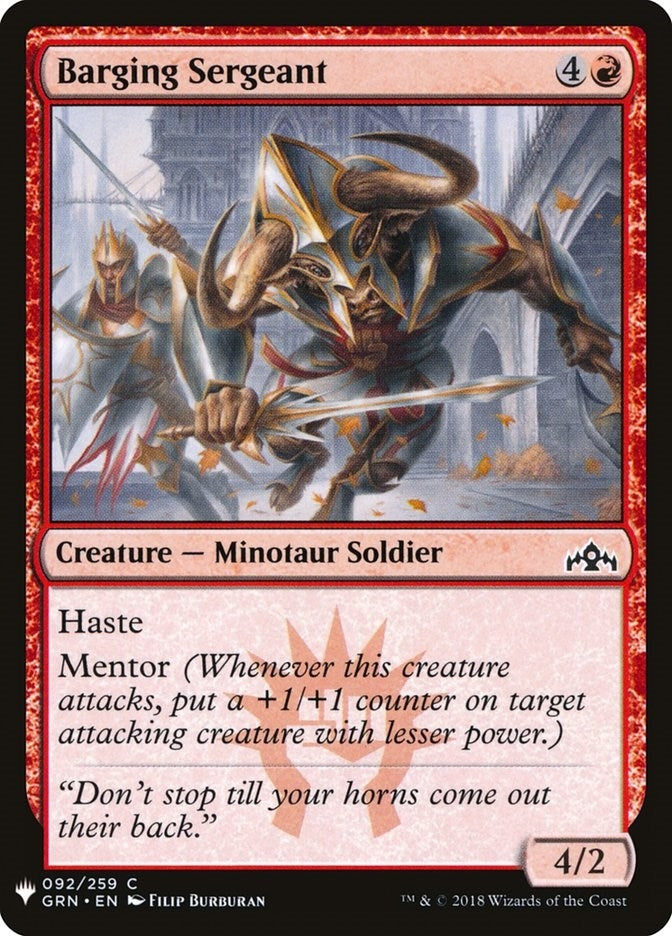 Image for Barging Sergeant (92) [The List Reprints]