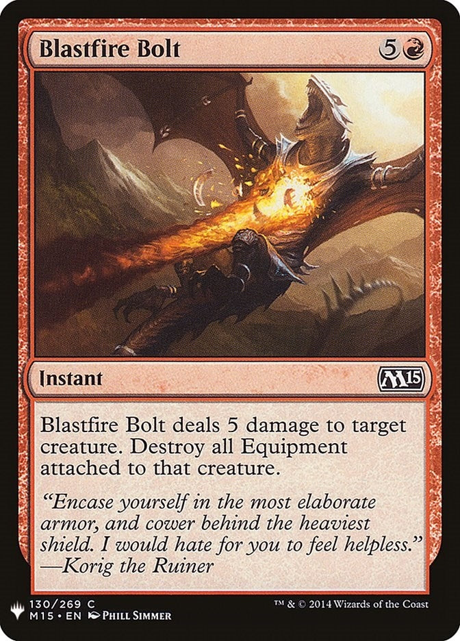Image for Blastfire Bolt (130) [The List Reprints]