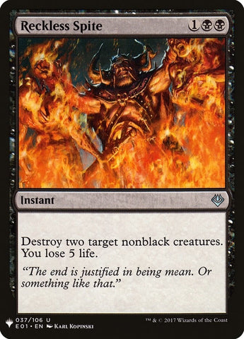 Image for Reckless Spite (37) [The List Reprints]