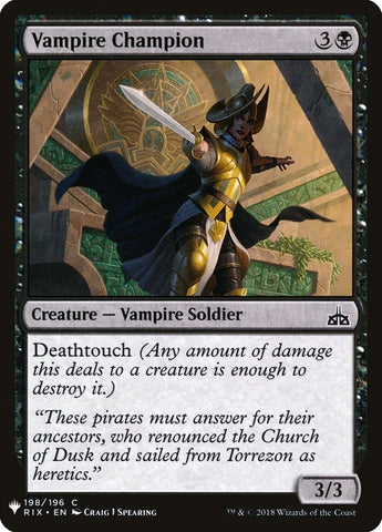 Image for Vampire Champion (198) [The List Reprints]